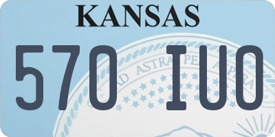 KS license plate 570IUO