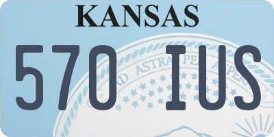 KS license plate 570IUS