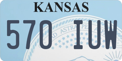 KS license plate 570IUW