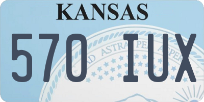 KS license plate 570IUX