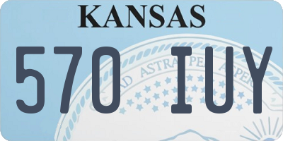 KS license plate 570IUY