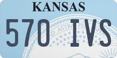 KS license plate 570IVS