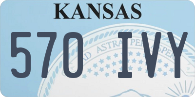 KS license plate 570IVY