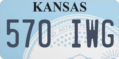 KS license plate 570IWG