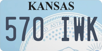 KS license plate 570IWK