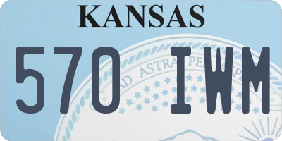 KS license plate 570IWM