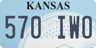 KS license plate 570IWO