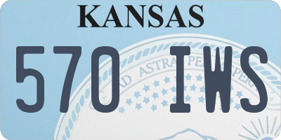 KS license plate 570IWS