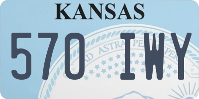 KS license plate 570IWY