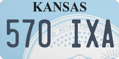 KS license plate 570IXA