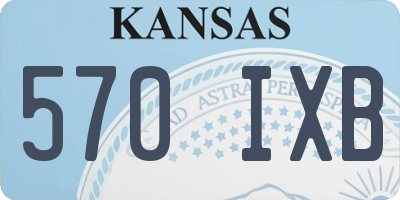KS license plate 570IXB