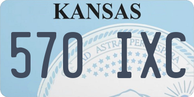 KS license plate 570IXC