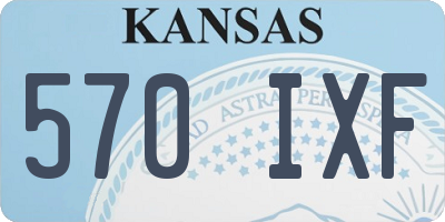 KS license plate 570IXF