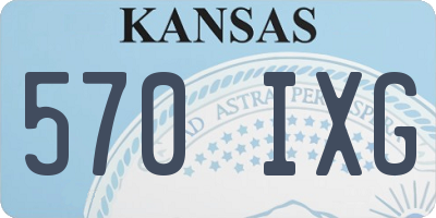 KS license plate 570IXG