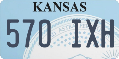 KS license plate 570IXH