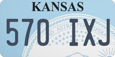 KS license plate 570IXJ