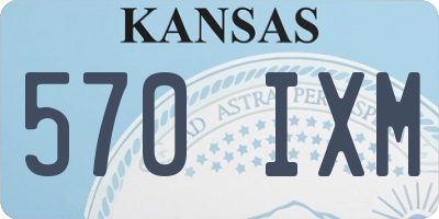 KS license plate 570IXM