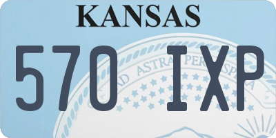KS license plate 570IXP