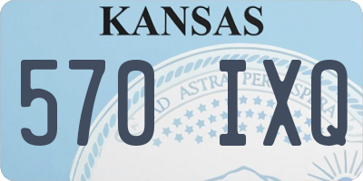 KS license plate 570IXQ