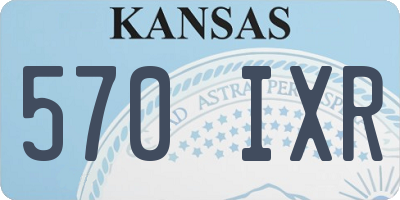 KS license plate 570IXR