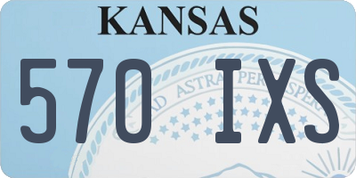 KS license plate 570IXS