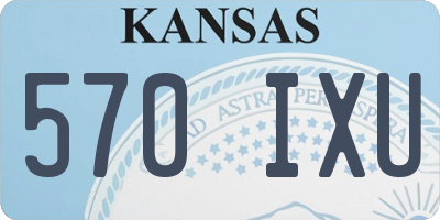 KS license plate 570IXU