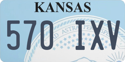 KS license plate 570IXV