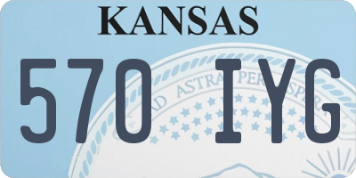 KS license plate 570IYG