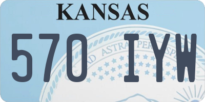 KS license plate 570IYW