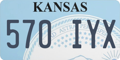 KS license plate 570IYX