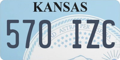KS license plate 570IZC
