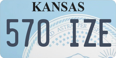 KS license plate 570IZE