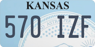 KS license plate 570IZF
