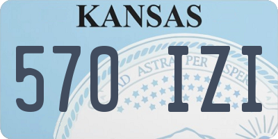 KS license plate 570IZI