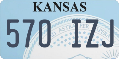 KS license plate 570IZJ