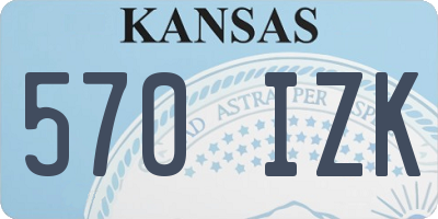 KS license plate 570IZK
