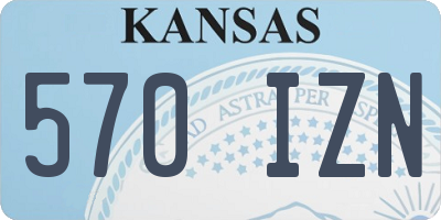 KS license plate 570IZN
