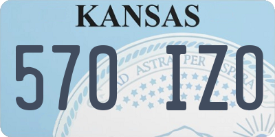 KS license plate 570IZO