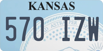 KS license plate 570IZW