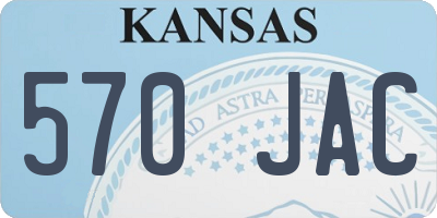 KS license plate 570JAC