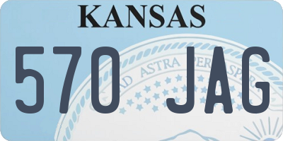 KS license plate 570JAG
