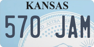 KS license plate 570JAM