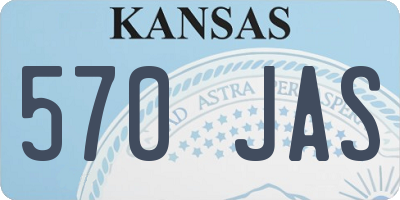 KS license plate 570JAS