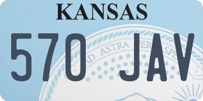 KS license plate 570JAV
