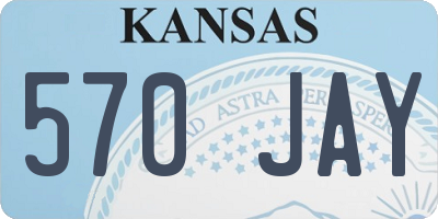 KS license plate 570JAY