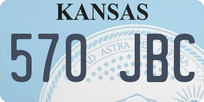KS license plate 570JBC