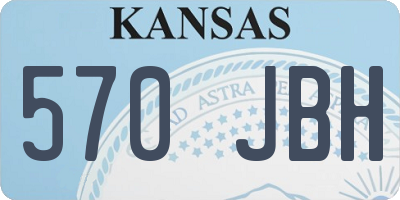 KS license plate 570JBH