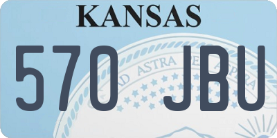 KS license plate 570JBU