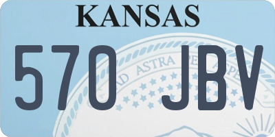 KS license plate 570JBV