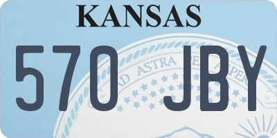 KS license plate 570JBY